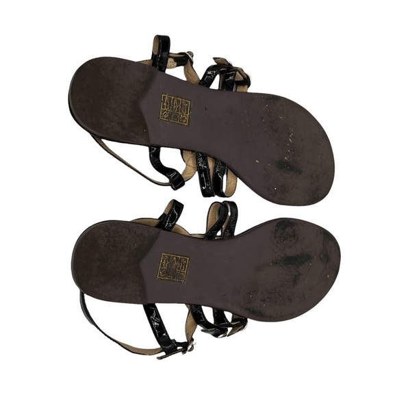 Jeffrey Campbell Johnny Fur Leopard Print Flat T-Strap Sandals Size 8 Women's - Picture 9 of 9